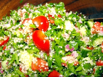 The tabouli recipe also known as tabbouleh recipe has its origin in North Africa but became since long a popular summer salad in many other parts of the world.