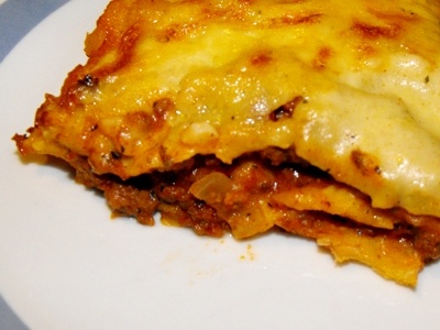 Our favourite easy lasagna recipe, has a filling of a tomato beef mince sauce.