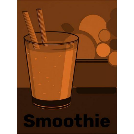 orange smoothie wall art as poster print