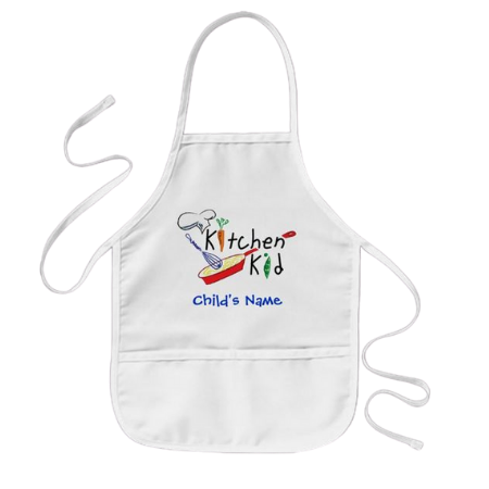 The custom kids cooking apron allows you to personalize it. It is an encouraging symbol for kids when helping with the food preparation and learning to cook.