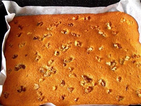 Step 4: Bake the tray with evenly spread batter until golden brown.