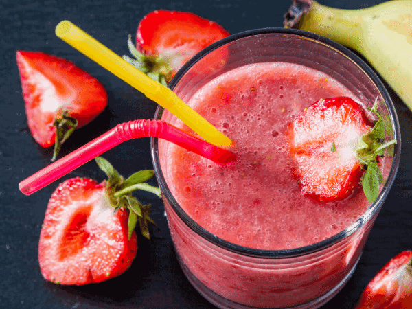 Kids love the strawberry and banana smoothie recipe. It is easy to prepare in late spring to early summer when sun-ripened strawberries are readily available.