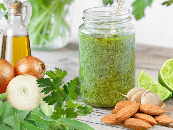 A parsley pesto recipe is a fantastic alternative to basil pesto, especially when basil is offseason. Our family played with different ingredients. Now we share the results.