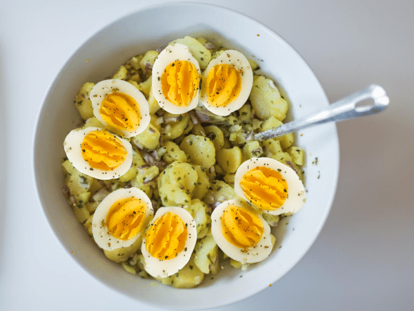 A homemade potato salad recipe is a fantastic side dish for any grilled meat or fish. Easily prepared in advance, it also makes a great choice to take for a shared meal.
