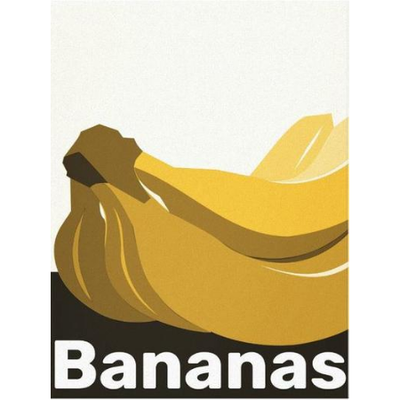 The banana wall art, kitchen wall decor decorates poster prints, and framed canvas prints. The base color is modifiable to match an existing kitchen color scheme.