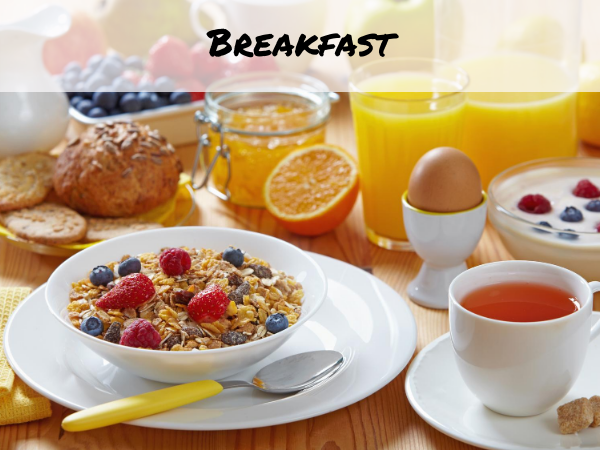 sunny breakfast table setting