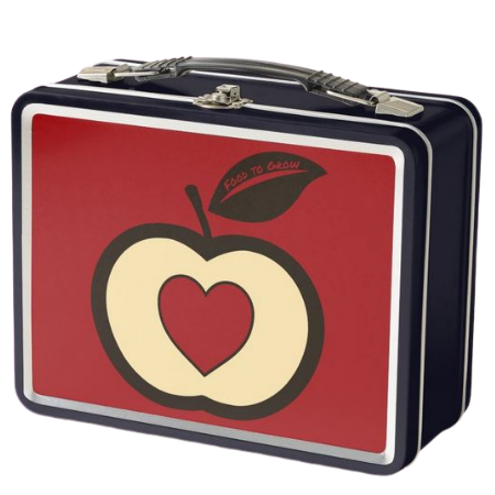 Classic metal lunch box with Food to Grow logo