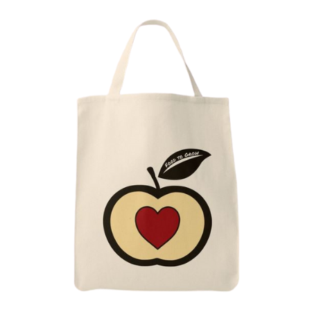reusable grocery tote bag with Food to Grow logo