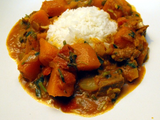 The pumpkin curry recipe with beef is one of the many recipes that bring out the best of a pumpkin or a winter squash.
