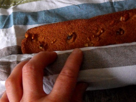 Step 5: Roll the baked sponge when still hot and the bottom side being rolled outside.