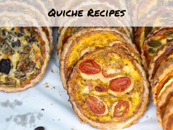 Easy quiche recipes often have a pastry crust, with a savoury filling of vegetables with or without meat or fish bound by an egg, milk and cream custard.