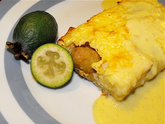 Rice cake with feijoas