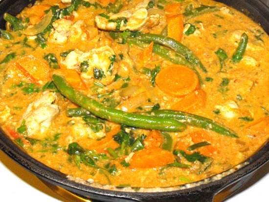 Sweet potato curry with chicken